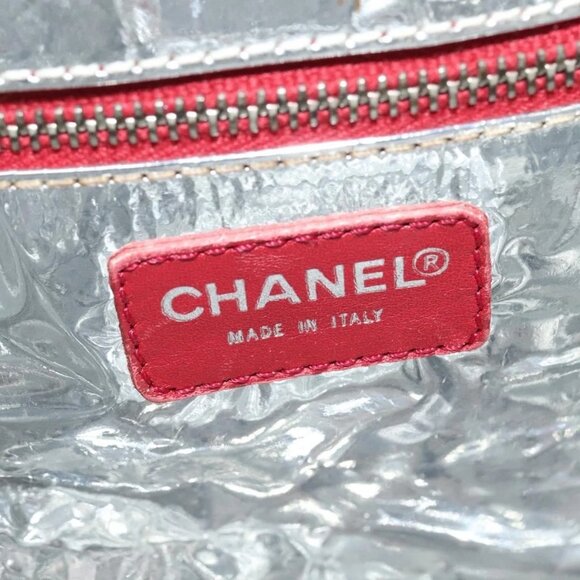 CHANEL Chain Tote Bag No5 Canvas Ivory Silver CC Auth 133727 - Picture 10 of 16